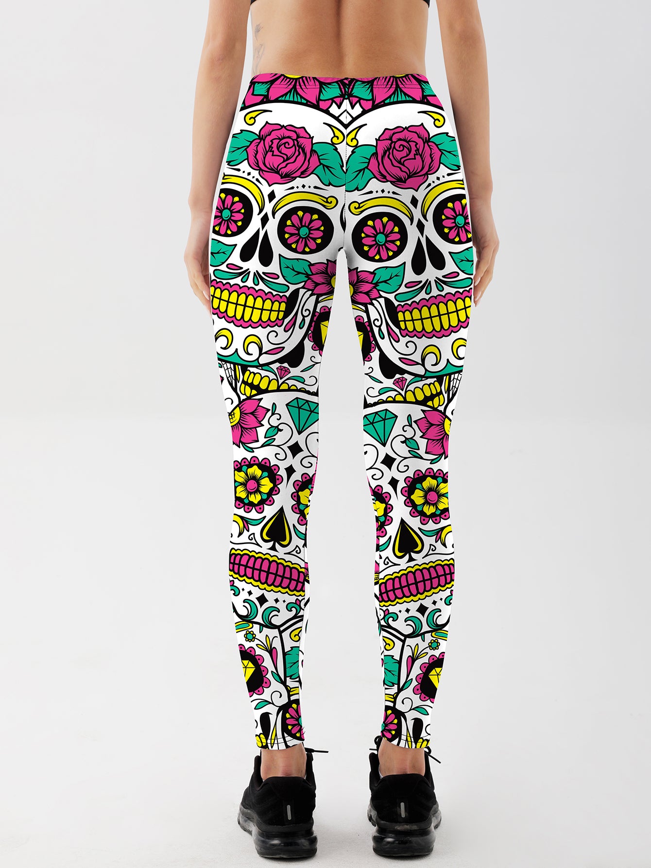 Vivid Sugar Skulls Leggings