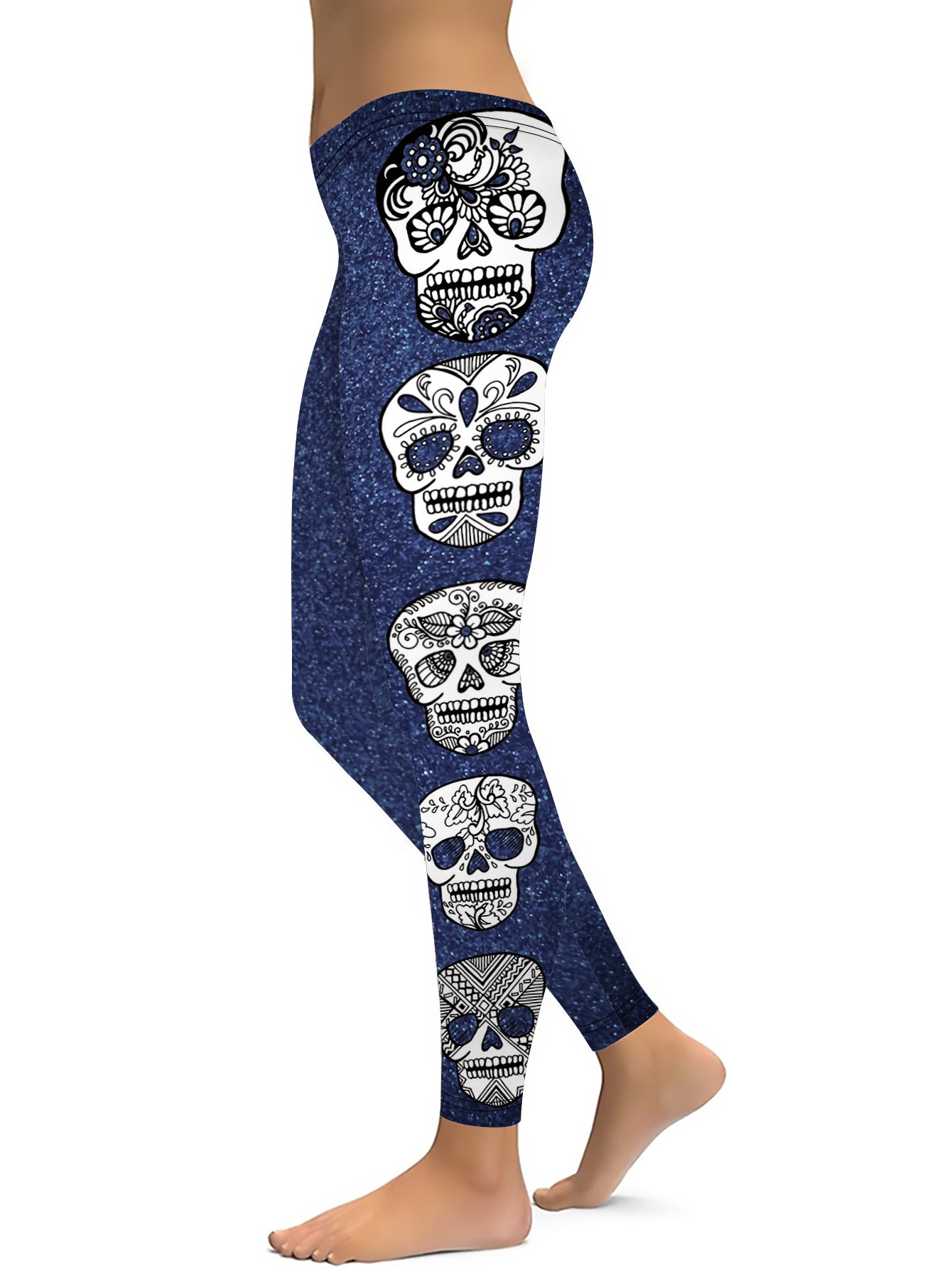 Glitter Calavera Leggings