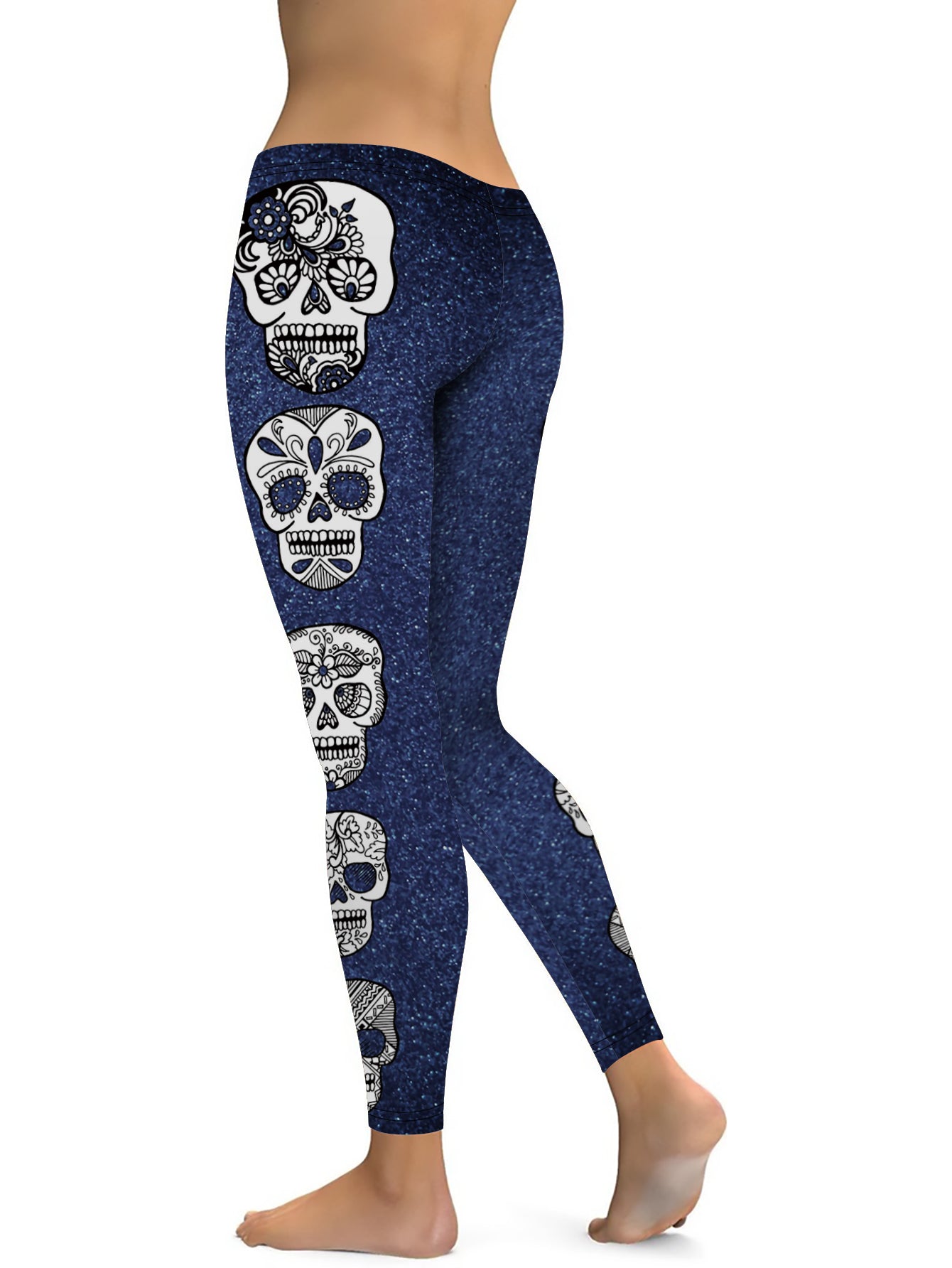 Glitter Calavera Leggings