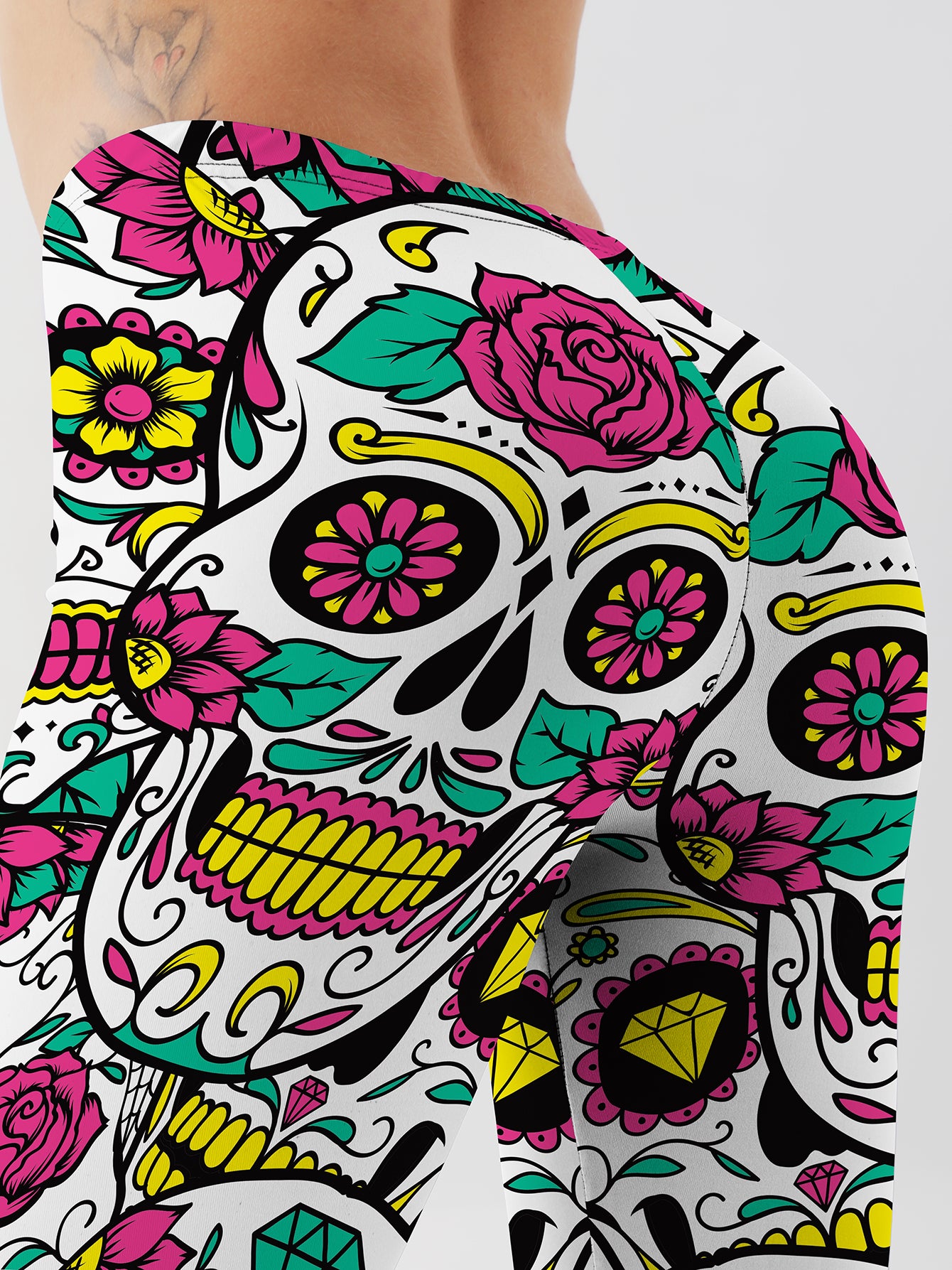 Vivid Sugar Skulls Leggings