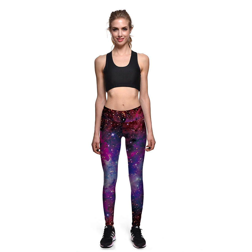 LotusX™ Purple Galaxy Leggings