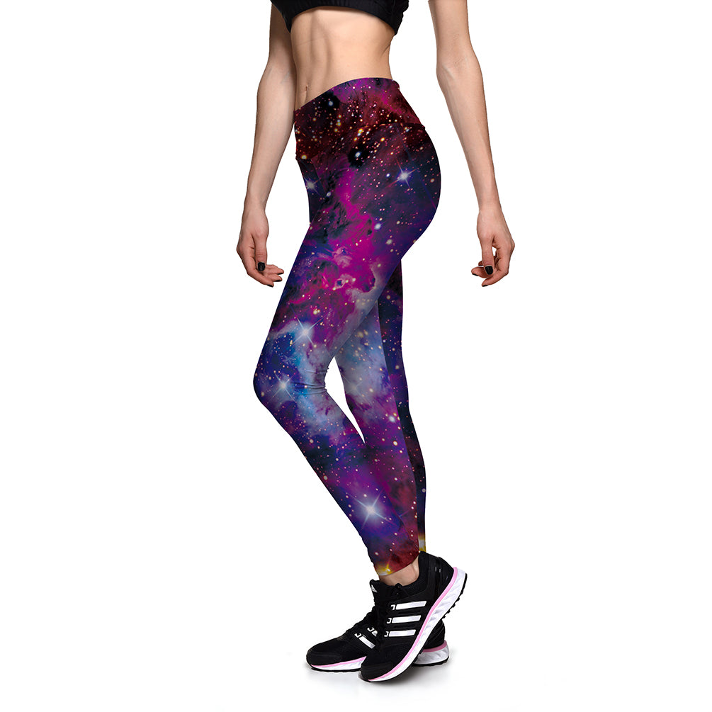 LotusX™ Purple Galaxy Leggings