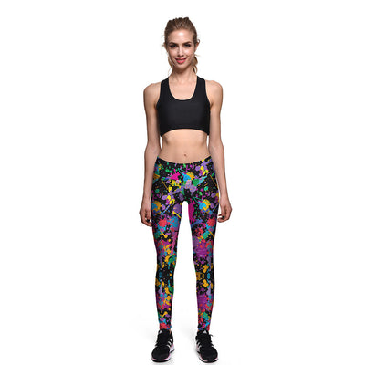 Color Splat Athletic Leggings - Lotus Leggings