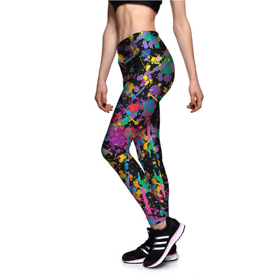 Color Splat Athletic Leggings - Lotus Leggings