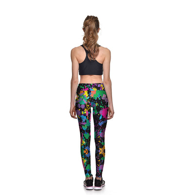 Color Splat Athletic Leggings - Lotus Leggings