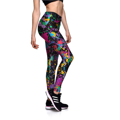 Color Splat Athletic Leggings - Lotus Leggings