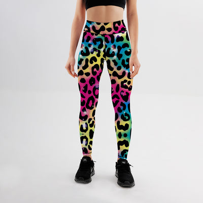 Sparkling Rainbow Leopard Move Leggings