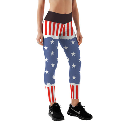 American Flag 4th of July Yoga Leggings - Sporty Chimp legging