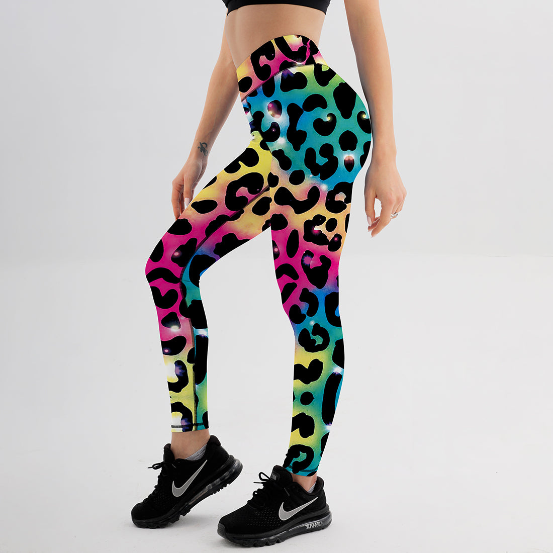 Sparkling Rainbow Leopard Move Leggings