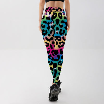 Sparkling Rainbow Leopard Move Leggings